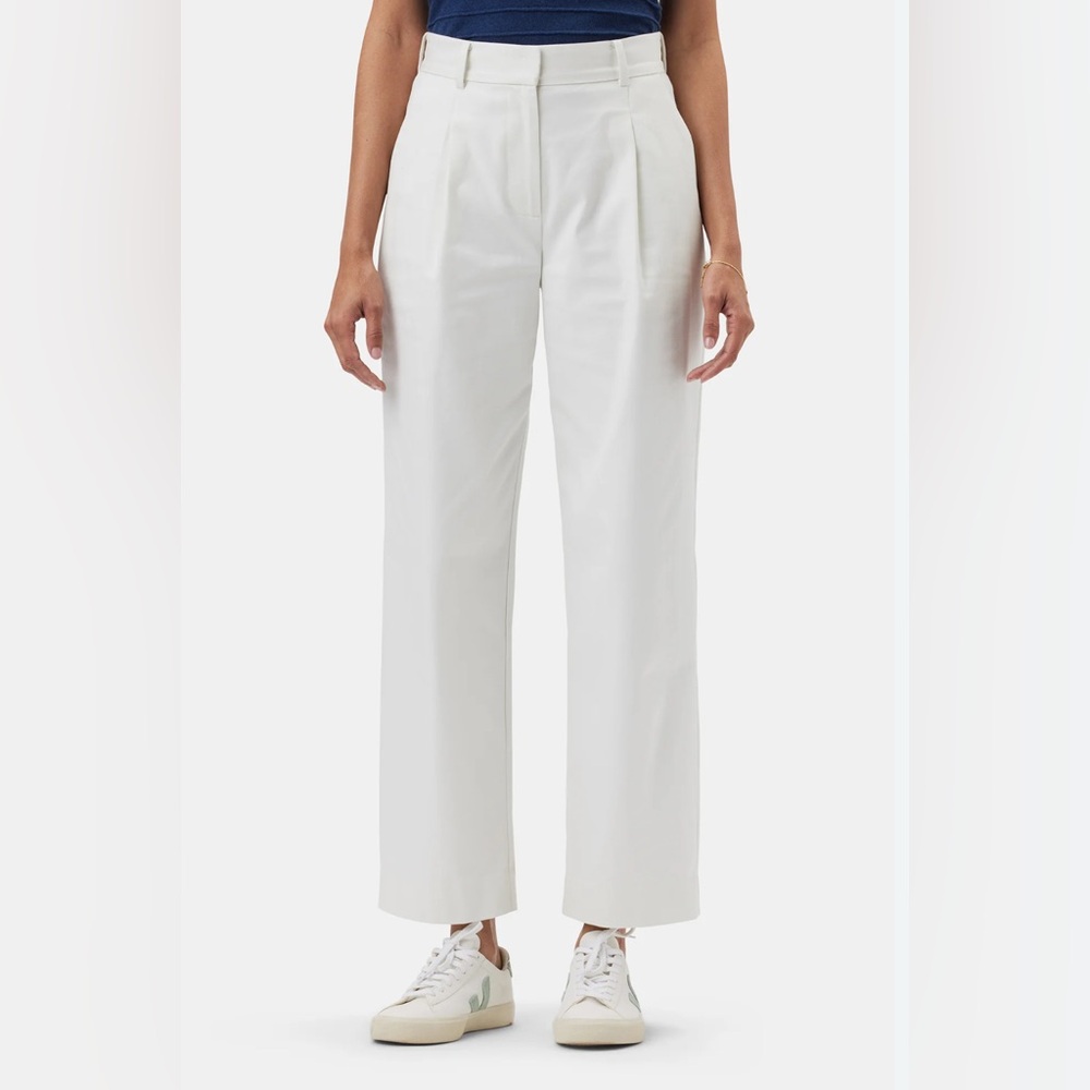 NWT Amour Vert White wide-leg trousers